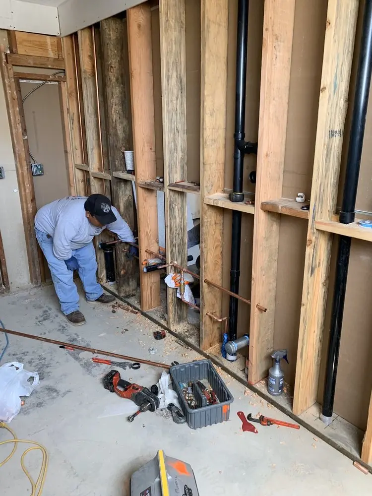 Commercial rough-in plumbing for Water Heater Replacement in Greenspring